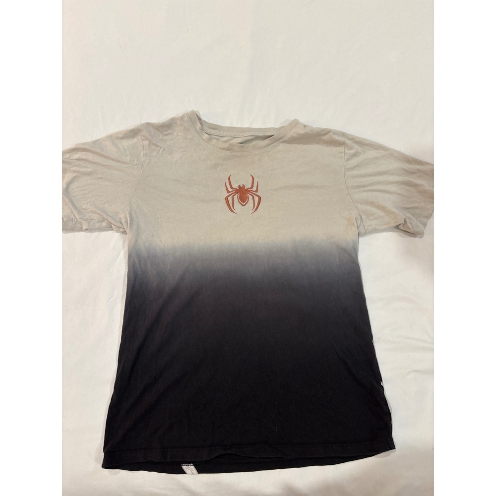 Marvel Spider-Man Miles Morales Ombre Graphic T-Shirt Grey Black XL
